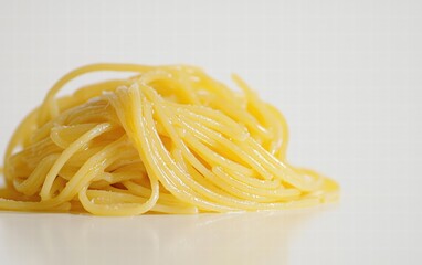 Italian Spaghetti Carbonara on a clear white background