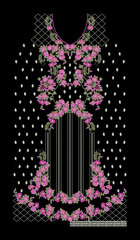 Indian Embroidery Neck and Border Design, Pattern, Patch, Embroidery Designs, Women Shirt Designs, Embroidery Allover Designs Embroidery Illustration, for Textile Clothing Design Manual artwork