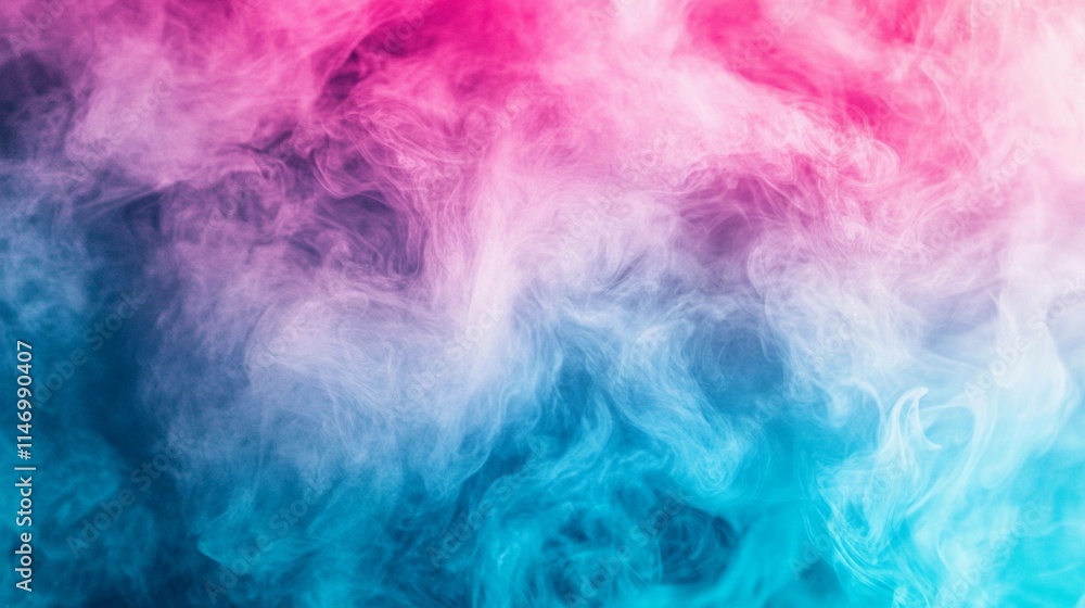 Poster soft gradient background with colorful smoke in vibrant hues. generative ai