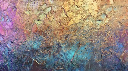 Iridescent foil texture reflecting light in vibrant colors. Generative AI