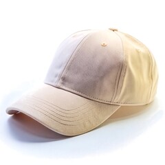 Fototapeta premium Off White Cap with White Background - Clean and Minimalist Design for Apparel