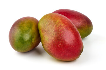 Mango, tropical fruit, isolated on white background. High resolution image.