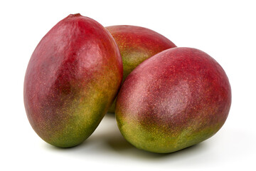 Mango, tropical fruit, isolated on white background. High resolution image.
