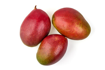 Mango, tropical fruit, isolated on white background. High resolution image.