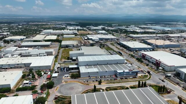 Vista a&eacute;rea de zona industrial en San Luis Potos&iacute;, M&eacute;xico. 