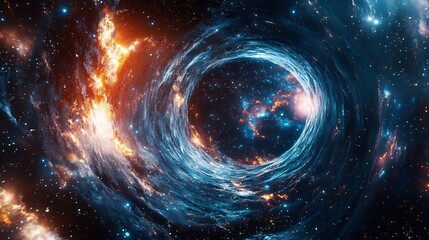 Middle Eastern space explorer navigating through wormhole space time curve uncovering secret of dark matter cosmic evolution journey reveals astonishing discovery quantum physic future of humanity