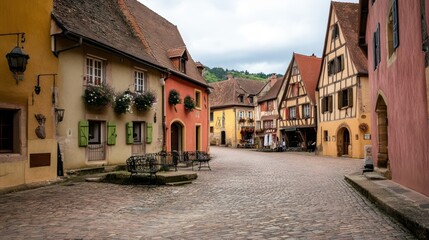 Fototapeta premium Charming European Village Street