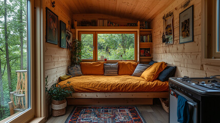 interior of tiny house