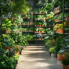 Obraz premium plants in a garden center