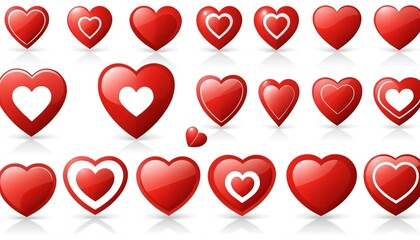 set of hearts