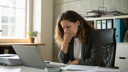 Obraz premium woman receiving sad news in office 
