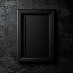 Black frame, dark textured background, blank space.