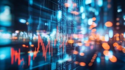 Growth. Rising success graph chart with a neon line. Upward trend, economy progress, company revenue, financial performance, lead manager, company growth, resulting analysis, sales increase concept.