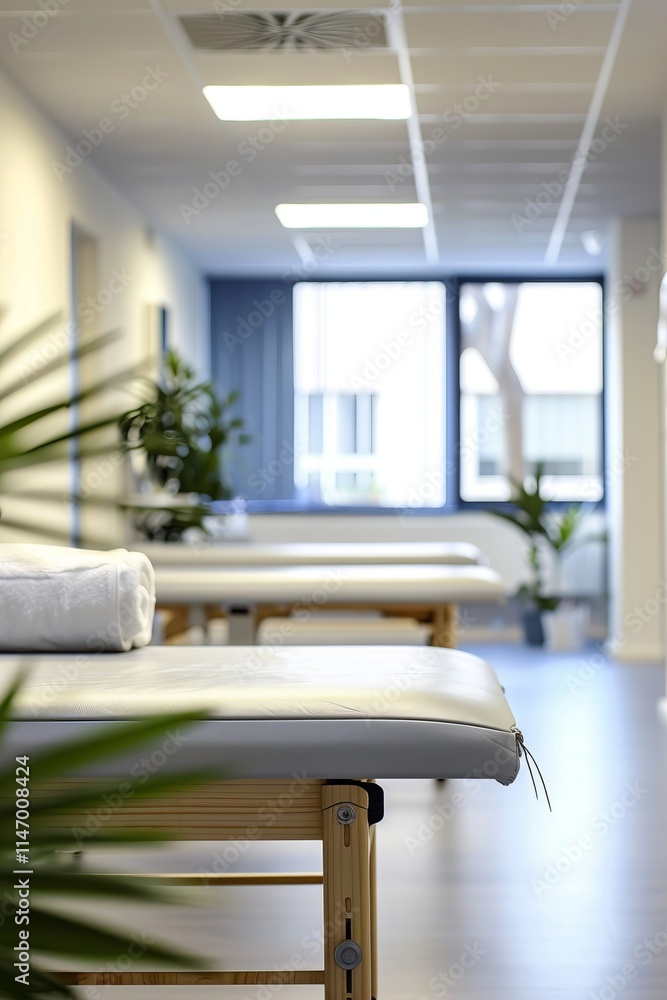 Poster clean background in physiotherapy setting ready for text insertion.