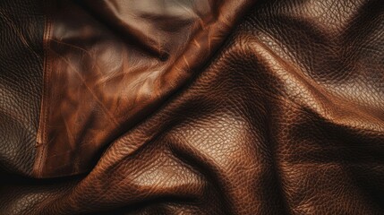 Fototapeta premium Close-up top-down shot featuring the rich textures and luxurious feel of a leather texture background