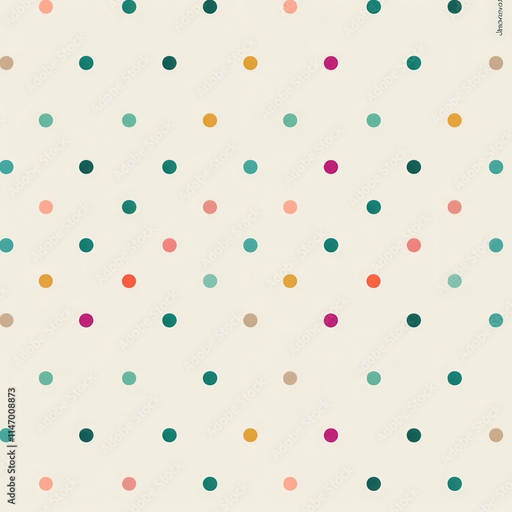 Aufkleber colorful polka dot pattern on a light background ideal for fabric or wallpaper design creative proje
