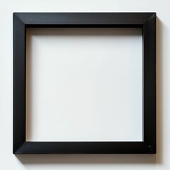 Black rectangular frame, empty, white background.