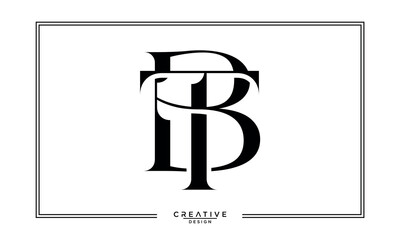 BT, TB, B, T, Abstract Letters Logo Monogram