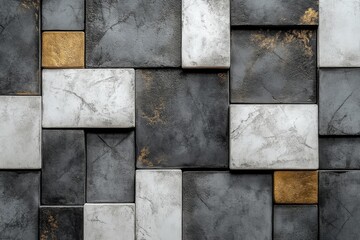 Modern textured wall design showcasing intricate geometric patterns and clean lines in a light gray color scheme