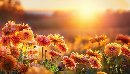 Generated image Autumn flowers outdoor