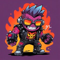 Rad Rocker Monster Illustration