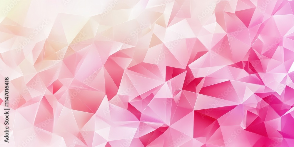 Poster abstract pink background with geometric shapes and triangles generative ai