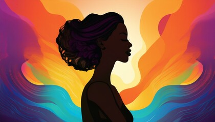 silhouette of a girl