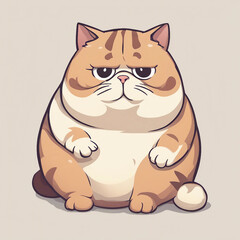 Obraz premium cute fat cat