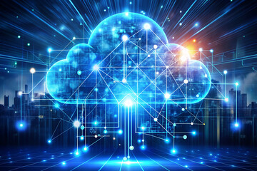 Fototapeta premium Futuristic Cloud: A Symbol of Cloud Computing and Advanced Technology