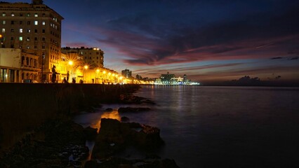 sunset streets in havana 