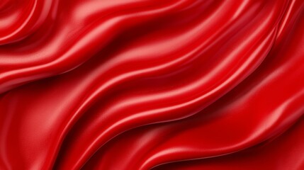 Obraz premium A close up of a red satin fabric with folds and folds