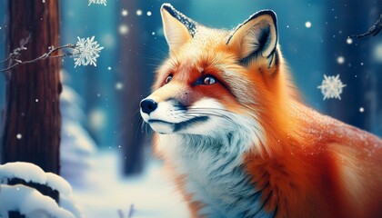 Fototapeta premium red fox vulpes