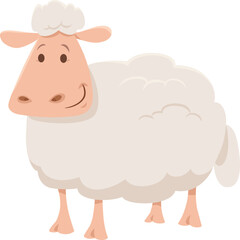 cute cartoon sheep farm animal character
