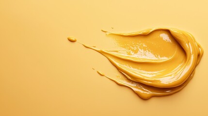 A splash of mustard on a yellow background