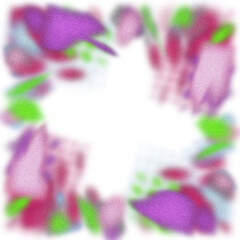 An abstract transparent psychedelic burst vignette design element overlay.