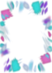 An abstract transparent psychedelic burst vignette design element overlay.