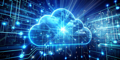 Futuristic Cloud: A Symbol of Cloud Computing and Advanced Technology