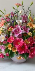 Obraz premium Vibrant blooms in a lush, elegant arrangement, gift, summer