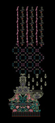 Indian Embroidery Neck and Border Design, Pattern, Patch, Embroidery Designs, Women Shirt Designs, Embroidery Allover Designs Embroidery Illustration, for Textile Clothing Design Manual artwork