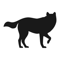 Wolf silhouette isolated on white background. 6