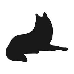 Wolf silhouette isolated on white background. 5