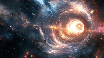 Chinese explorer navigating wormhole lead parallel universe where civilization have harnessed power of black holes space travel Their journey reveals potential of gravitational forces cosmic evolution