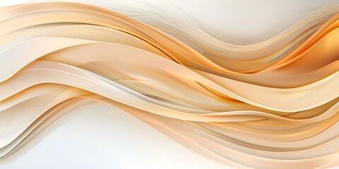 Elegant Beige and Orange Flowing Abstract Waves