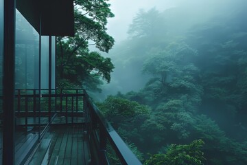 Clean, minimalist rainforest view.