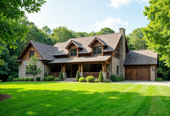 View of a modern duplex house 