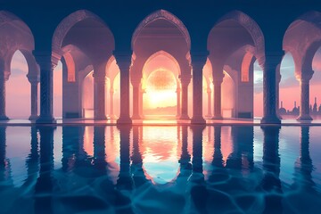 Serene Sunset View From Grand Archway Palace