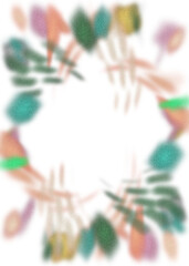 An abstract transparent psychedelic burst vignette design element overlay.