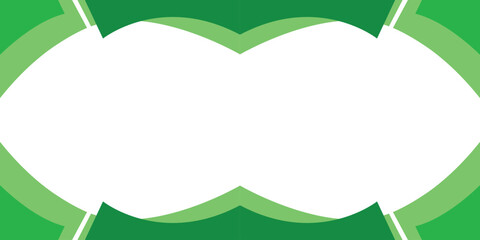 Green and white business dynamic wave banner background with copy space area