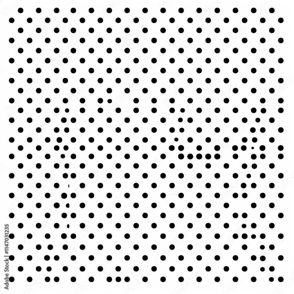 Fototapete pattern of black dots on a white background creating a visual texture across the canvas. generative 