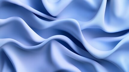 Fototapeta premium Abstract Blue Draped Fabric Soft Waves Design